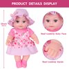 ZQDOLL 12" Baby Dolls with Carrier Bassinet Playset,Rainbow Theme Reborn Baby Doll Clothes and Accessories Include Pacifier Bottle Towel Diaper Toy Gift for Toddlers Kids 3 and Up