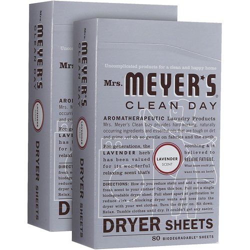 Mrs. Meyer's Clean Day Dryer Sheets Lavender (80 Count (Pack of 2))