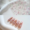 CESTSIREN Pink Butterfly Nail Art Stickers Rhinestones Aurora Nail Decals for Nail Art Design Self-Adhesive Nail Accessories for Women Nail Art Supplies 3 Sheets