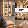 Onforu Warm White LED Strip Lights, 49.2ft 3000K Warm White Dimmable Strip Lighting, 2835 LEDs Tape Light, Flexible Ribbon Light for Kitchen Cabinet Bedroom Wardrobe,15m 12V Adhesive Rope Light
