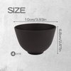 FERCAISH 4Pcs Diy Face Mask Mixing Bowl, Microwavable Silicone Facial Mud Bowl Cosmetic Beauty Tool for Home Salon(Black)