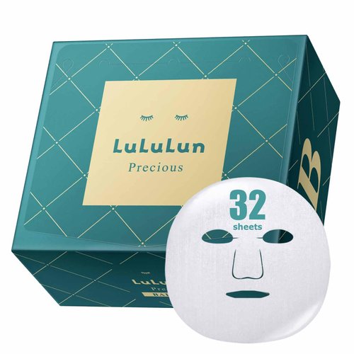 Lululun 32pc Facial Sheet Mask Skincare, Daily Anti-aging Hydrating & Moisturizing Facial Sheet Mask Pack Set - PRECIOUS GREEN