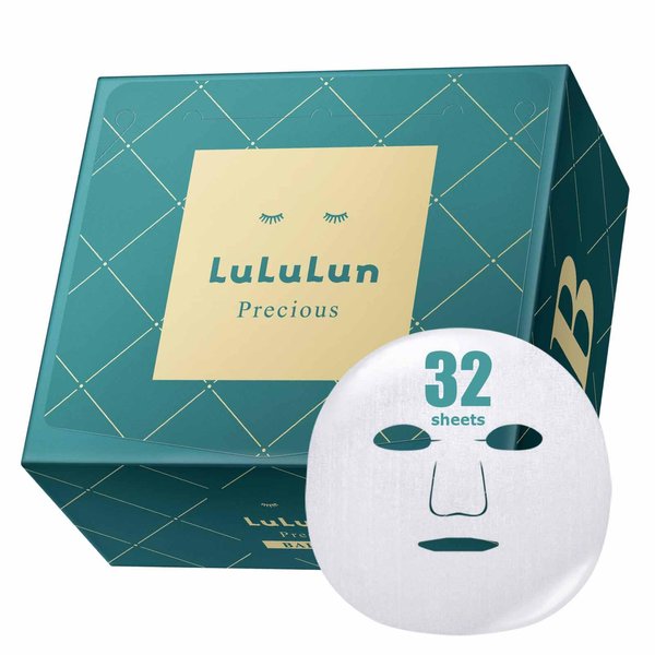 Lululun 32pc Facial Sheet Mask Skincare, Daily Anti-aging Hydrating & Moisturizing Facial Sheet Mask Pack Set - PRECIOUS GREEN