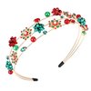 Christmas Headbands for Women Snowflake Hairband Snowflake Tiara Hair Hoop Headpiece Accessories Holiday Party Favors Gifts (snowflake bow beads hairband)