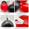 Red Black and White Balloon Garland Arch Kit, 120pcs Red and Black Birthday Decorations for Men Women Boys Girls with Happy Birthday Backdrop Banner Tablecloth Red Confetti Star Ballons
