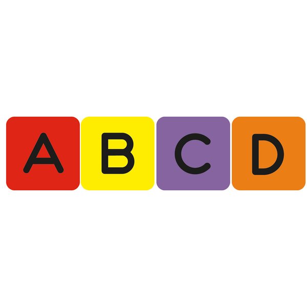 Letters Theme Stickers - 120 Per Package