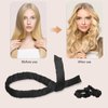 Heatless Hair Curler Headband For Long Hair Soft curlers Sleep Overnight Creates heatless curls and waves No Heat Curlers Rod for Women Girls Black