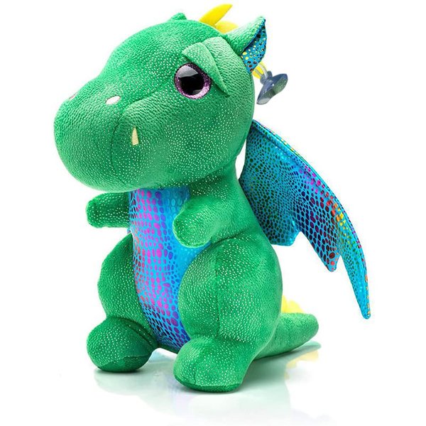YUKOUQIAN Dragon Stuffed Animal Cute Dragon Plush Doll Soft Toy 10 inch Gift for Girls Boys Christmas Children's (Dragon Green 25cm)