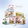 RAVAYO Panda Florist Street Scene Building Kit, Openable Flower Shop Building Set for Boys Girls Age 8+,810pcs Mini Bricks