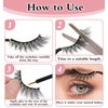 Cat Eye Lashes, Mink Cat Eye Eyelashes 7 Pairs Lashes Wispy Fluffy 18mm Natural Look 3D Volume D Curl Strip Lashes Pack