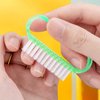 YEEPSYS Handle Grip Nail Brush, Hand Fingernail Brush Cleaner Scrubbing Kit Pedicure for Toes and Nails Men Women (Muticolored C)