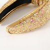 Gmmidea Sequin Knotted Headband for Women Little Girls Glitter Sprinkle Headband Fancy Beaded Wide Hair Band Fashion Girls Jeweled Headband Festival Hair Accessories Gifts B-Gold