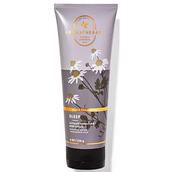 Bath and Body Works Body Care Aromatherapy Moisturizing Body Cream w/Essential Oils - 8 oz Many Scents (8 Ounce (Pack of 1), Black Chamomile)