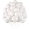 RUBFAC White Balloons, 120pcs 5 Inch Party Latex Balloons, Thicker White Balloons for Birthday Wedding Baby Shower Graduation Anniversary Party Decorations