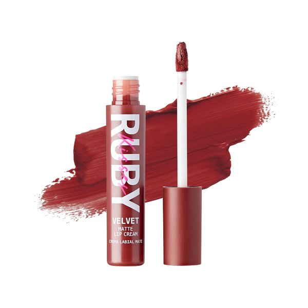 Ruby Kisses Velvet Lip Cream, Matte Finish Lipstick, Rich Color, Long Lasting Lip Stain, Lightweight, Nourishing, Hydration, High Pigment Lip Tint (ROSEWOOD)