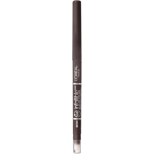 L'Oreal Paris Makeup Infallible Never Fail Original Mechanical Pencil Eyeliner with Built in Sharpener, Brown, 0.008 oz.