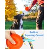 Harhana Dog Rope Toys with Squeaky Ball, Tug of War Dog Toy Ball on Rope, Durable Rubber, Fetch Dog Toys, Interactive Dog Toys for Boredom, Rope Dog Toys for Small, Medium Dogs to Keep Them Busy