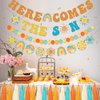 LARRAZABAL Here Comes The Son Baby Shower Banner, Here Comes the Son Baby Shower Decor Boy Boho Retro Sunshine 1st Birthday Party Supplies