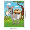 FEPITO Pin The Tail on The Donkey Party Game with 24 Pcs Tails for Kids Birthday Party Decorations, Carnival Circus Party Supplies