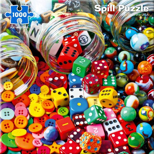 Re-Marks Spill 1000 Piece Puzzle with Mini Poster