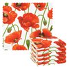 Kcldeci Poppy 6 Pieces Kitchen Dish Cloths Poppies Flower Floral Washable Cleaning Cloth Absorbent Dish Towels for Washing Dishes Wipe Glass Home Kitchen Household Supplies