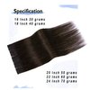 Tape in Dark Brown Hair Extensions, 100% Real Human Hair 18 Inch 40g Seamless Skin Weft Long Straight Highlight Silky Straight 20pcs.