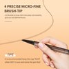 Music Flower eyebrow pencil,Dual-Ended Microfilling Eyebrow Pen, Liquid Eyebrow Pen with 4 Micro Brush-Tip Applicator & Brow Defining Eyebrow Pencil with Precision Tip (Brown)
