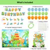 Dinosaur Birthday Party Supplies, 49Pcs Dinosaur Party Decorations with Dinosaur Happy Birthday Backdrop, Dinosaur Balloons, Happy Birthday Banner, Cupcake Toppers for Boys Kids Girls Celebration