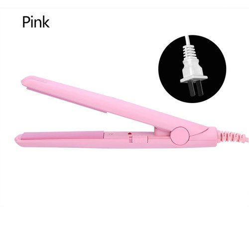 4Colors Mini Hair Straightener Ceramic Tourmaline Plate Curler Beauty Flat Iron (US Plug)