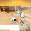 Turbo Tail 2.0 Cat Toy with 2-Speed Adjustment, Remote Control Mouse Cat Toy, USB Rechargeable Feature, Remote Control Cat Toy with Feathers, Interactive Cat Toys for Indoor Cats (Blue)