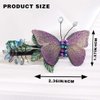 Haomye Butterfly Hair Clips Rhinestone Hairpins Embroidered Barrettes Hair Accessories Wedding Headpiece Small Hair Clips Women and Girls 1PCS (Purple)