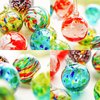 6pcs Hand-Blown Glass Ornaments Balls Glass Christmas Ball Ornaments Hanging Friendship Balls Glass Witches Balls Gazing Balls for Home Window Outdoor Garden Patio Décor