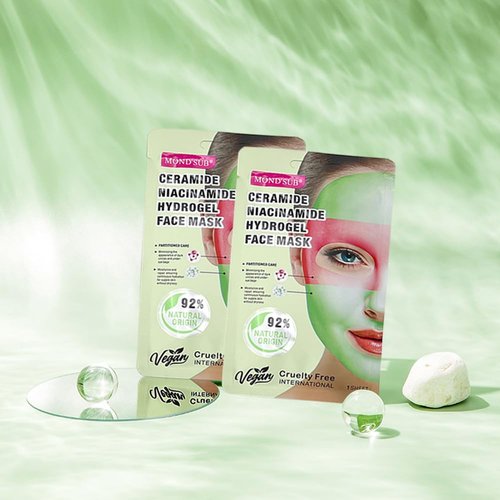 Niacinamide -Gel Mask, Hydrating Mask, Sheet Masks with Niacinamide Brightening Sheet Mask, Facial Mask Made with Hydrogel,Ceramide 12 pack