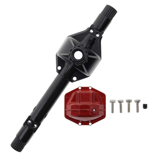 AUTOKAY New Black Steel Alloy Front Rear Axle Housing for 1:10 Axial YETI AR60 RR10 RC Car
