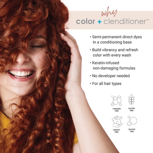 Keracolor Clenditioner AUBURN Hair Dye - Semi Permanent Hair Color Depositing Conditioner, Cruelty-free, 12 Fl. Oz.