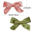 Spenlly 2Pcs Girls Velvet Bow Hair Clips 4 Inch Bow Hair Barrettes Hair Accessories for Baby Girls Kids (Black)