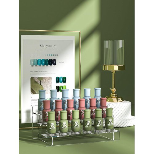 Ausalivan Nail Polish Holder Organizer,Acrylic 3 Tier Essential Oil Containers Storage Rack,Paint Bottle Shelf Organizer,Sunglasses And Glasses Display Stand