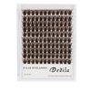 Dedila Brown Cluster DIY Eyelashes Extensions 120pcs Individual Wide Stem False Lashes Makeup False Eyelashes Tools (14mm)