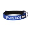 Service Dog Blue Color Coded S-M L-XL Buckle Dog Collar (Do Not Disturb) Prevents Accidents by Warning Others of Your Dog in Advance (L-XL Collar 15-25" Lx1.5 W)