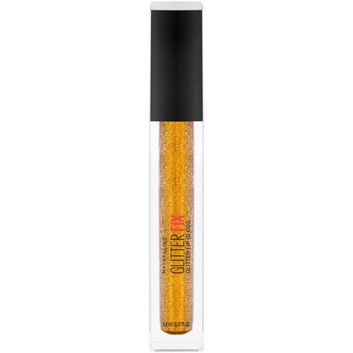 Maybelline New York Lip Studio Glitter Fix Glitter Lip Gloss Makeup, Gold Boost, 0.17 fl. oz.