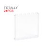 Clear Tranparent Flat Plates Bricks, 24 Pieces and Parts 1x6x5 Classic, Window Bulk Building Blocks Accessories (Transparent) (Tansparent 1x6x5)