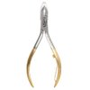 ForPro Gold Cuticle Nipper ¼ Jaw, Stainless Steel Precision Blades, for Trimming Cuticles & Hangnails
