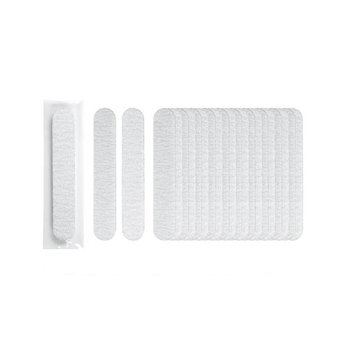 ForPro Professional Collection Mini Foam Board, Zebra, 100/180 Grit, Double-Sided Manicure Nail File, Individually-Wrapped, 3.5” L x .5” W, 50-Count