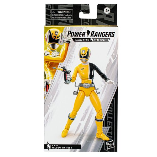 Power Rangers Lightning Collection S.P.D. Yellow Ranger 6-Inch Premium Collectible Action Figure Toy with Accessories, Kids Ages 4 and Up