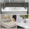 CANIPHA 2Pcs Shower Splash Guard, Self- Adhesive Shower Water Splash Guard Drip Blocker, Clear Bathtub Water Splash Guard for Tub, Acrylic Shower Curtain Bathtub Corner Splash Guard for Bathtub