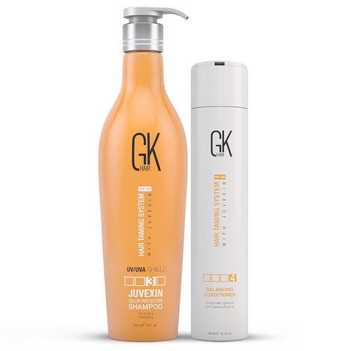 GK HAIR Shield Shampoo (650ml/22oz) Color Protection Deep Cleansing for Dry Dull Hair Sulfate Free and Balancing Conditioner 300ml For Dry Damaged Oily and Color Treated Hair