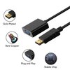 Cableader DP to VGA Adapter, Gold-Plated DisplayPort to VGA Converter Male to Female 1080P(Black)