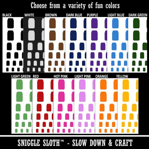 Mason Jar Solid Temporary Tattoo Water Resistant Fake Body Art Set Collection - Brown (One Sheet)