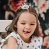 Yean Mini Princess Crown Comb Silver Crystal Tiara Hair Comb Rhinestone Hair Accessories Decorations for Women and Girls (Silver)