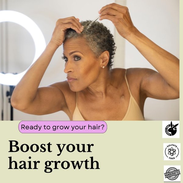 The Naked Face My Hair Said Grow Hair Serum; Vegan, all natural & organic serum, created to aid in strengthening the hair follicles, nourish the scalp & promote hair growth.